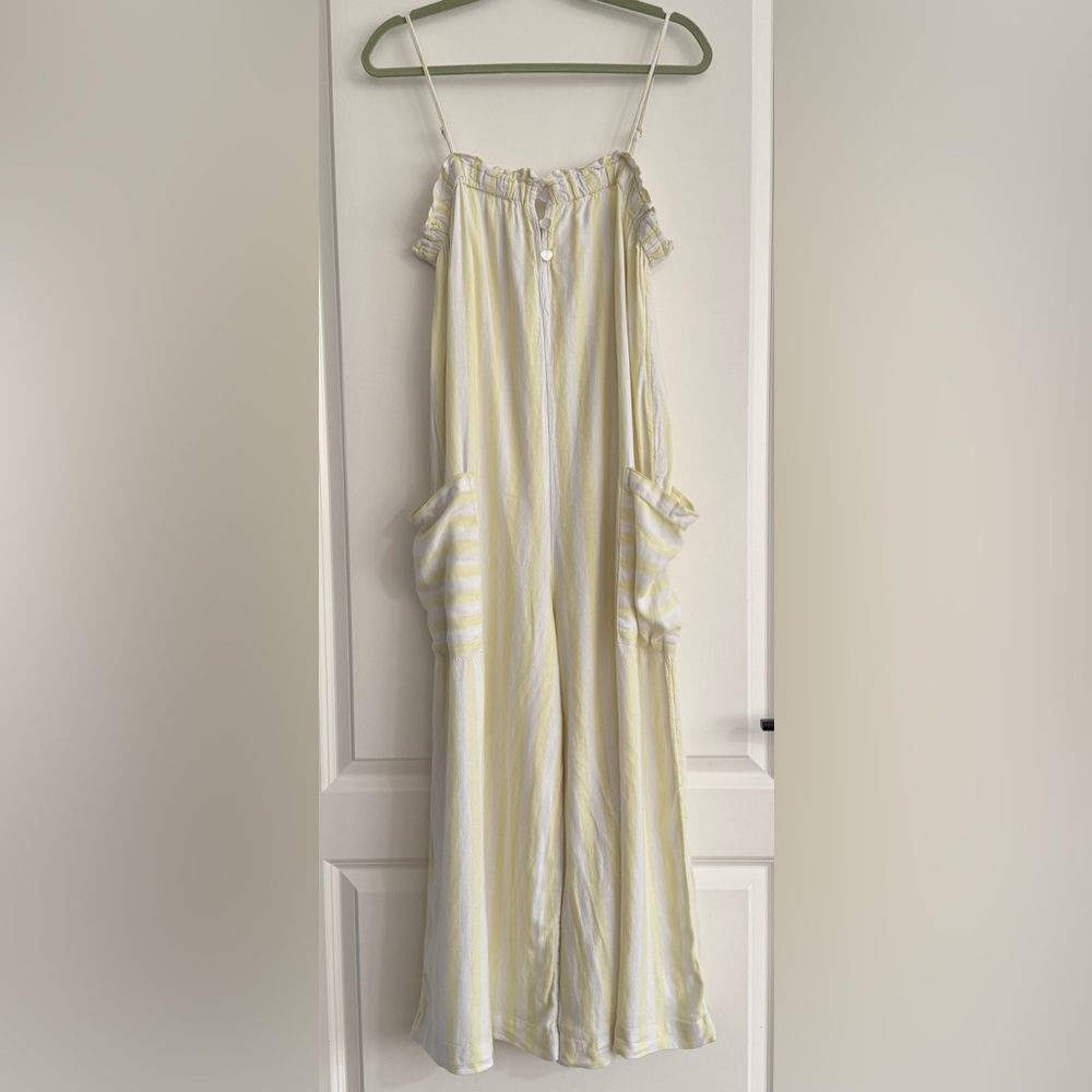 Stoney Clover Lane x Target Striped Jumpsuit Yellow White Wide Leg SCL EUC